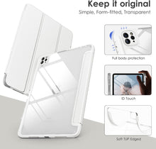 Load image into Gallery viewer, ProElite Case Cover for Apple iPad Pro 13 M4/M5 2024/2025 Cover, Transparent Smart Flip Cover for iPad Pro 13 inch M4/M5 2024/2025 with Pencil Holder, Grey
