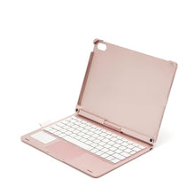 Load image into Gallery viewer, {Refurbished }ProElite Rotatable Wireless Bluetooth TouchPad Keyboard flip case Cover for Apple iPad (A16) 11th/10th Generation 2025/2022, Built-in 7-Colors Backlit, Rose Gold