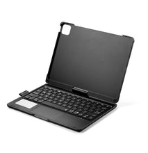 Load image into Gallery viewer, {Refurbished} ProElite Rotatable Bluetooth TouchPad Keyboard case Cover for Apple iPad Air 11 inch M3/M2 2025/2024, Pro 11 inch 4th/3rd Gen 2022/2021 & Air 5th/4th Gen 10.9 inch, Built-in 7-Colors Backlit, Black