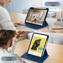 Load image into Gallery viewer, ProElite for Apple iPad (A16) 11th/10th Generation (2025/2022) Cover, 360 Degree Rotatable Smart Flip Cover for Apple iPad 11th/10th Gen, Transparent Back case Cover with Pencil Holder, Dark Blue