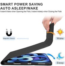 Load image into Gallery viewer, (Refurbished)ProElite TouchPad Keyboard case for Apple iPad Air 11 inch 2024 /Pro 11 4th/3rd Gen & iPad Air 5th/4th Gen 10.9" Pencil Holder, Magnetic Detachable Bluetooth Keyboard Built-in 7-Colors Backlit, Black