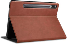 Load image into Gallery viewer, ProElite Cover for Samsung Galaxy Tab S9 FE+/S9 Plus/S10+ 12.4 inch Cover Case, Smart Flip case Cover for Samsung Galaxy Tab S9 FE Plus/S9 Plus/S10 Plus 12.4 inch with S Pen Holder, Brown