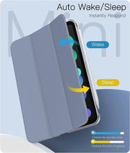 Load image into Gallery viewer, ProElite Cover Case for Apple iPad Mini 6/Mini 7 8.3 inch Case, Smart Flip Case Cover for Apple iPad Mini 6/Mini 7 8.3 inch Translucent Back, Lavender with Stylus Pen