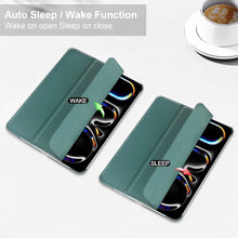 Load image into Gallery viewer, ProElite Case Cover for Apple iPad Pro 11 inch M4/M5 2024/2025 5th/6th Gen Cover, Smart Flip Case for Apple iPad Pro 11 inch M4/M5 2024/2025, Translucent Back, Dark Green