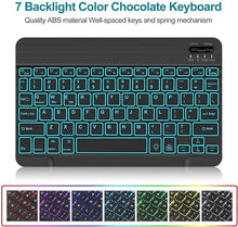 Load image into Gallery viewer, ProElite Keyboard case for Apple iPad Pro 13 inch 2024/2025 M4/M5 with Pencil Holder, Magnetic Detachable Wireless Bluetooth Keyboard Built-in 7-Colors Backlit, Lavender