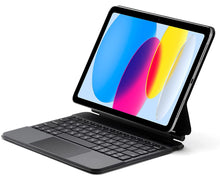 Load image into Gallery viewer, ProElite Magnetic Bluetooth TouchPad Keyboard case for Apple iPad (A16) 11th/10th Gen 2025/2022, Floating Cantilever Design with Built-in Colourful Backlit Keyboard, Black