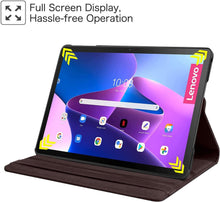 Load image into Gallery viewer, ProElite Cover for Lenovo Tab M10 FHD 3rd Gen 10.1 inch Case Cover, 360 Rotatable Smart Flip Case cover for Lenovo Tab M10 FHD 3rd Gen 10.1 inch tablet with Stylus Pen, Brown