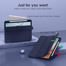 Load image into Gallery viewer, ProElite Case Cover for Apple iPad Pro 11 inch 2024/2025 M4/M5 5th/6th Gen Cover, Smart Flip Case for Apple iPad Pro 11 inch M4/M5, Transparent Smart Flip Cover with Pencil Holder, Dark Blue