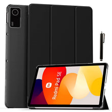 Load image into Gallery viewer, ProElite Case Cover for Redmi Pad SE 11 inch Cover, Smart Flip Case Cover for Redmi Pad SE 11 inch Translucent Back with Stylus Pen, Black