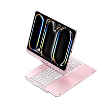 Load image into Gallery viewer, ProElite 360 Degree Rotatable Wireless Bluetooth TouchPad Keyboard Case Cover for Apple iPad Pro 13 inch 2024/2025 M4/M5, Built-in 7-Colors Backlit, Rose Gold