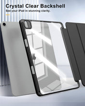 Load image into Gallery viewer, ProElite Case Cover for Apple iPad Air 13 inch M3/M2 2025/2024 Cover, Transparent Smart Flip Cover for iPad Air 13 inch M3/M2 2025/2024 with Pencil Holder, Lavender