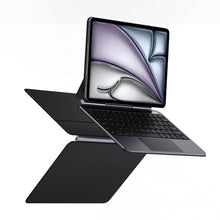 Load image into Gallery viewer, ProElite Keyboard Case for iPad Air 11" (M4/M3/M2), iPad Pro 11" (4th/3rd/2nd), iPad Air 10.9" (5th/4th) Multi-Touch Trackpad, 7-Color Backlit Magic-Style Keyboard – Floating Magnetic Stand – Black
