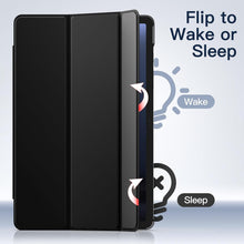 Load image into Gallery viewer, ProElite Cover for Samsung Galaxy Tab S6 Lite 10.4 inch Case, Smart Flip Case Cover for Samsung Galaxy Tab S6 Lite 10.4 inch, Translucent Back with S Pen Holder, Black