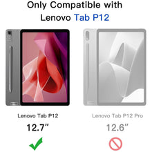 Load image into Gallery viewer, ProElite Cover for Lenovo Tab P12 12.7 inch Case, Smart Flip Case Cover for Lenovo Tab P12 12.7 inch, Translucent Back with Pen Holder, Lavender