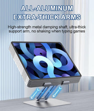 Load image into Gallery viewer, ProElite Tablet Stand, Adjustable Tablet Holder for Desk,Foldable Aluminium for iPad Stand Dock Holder iPad Air 5/4/Mini/10.2/Pro 12.9/Pro 11, Galaxy Tab Ultra, Lenovo Tab,Surface (4-13 inch)-Silver