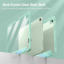 Load image into Gallery viewer, ProElite Case Cover for Apple iPad Air 13 inch M4/M3/M2 2026/2025/2024 Cover, Transparent Smart Flip Cover for iPad Air 13 inch M4/M3/M2 2026/2025/2024 with Pencil Holder, Marble Green