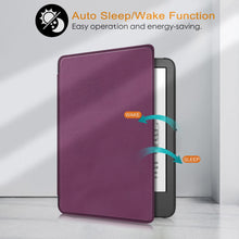 Load image into Gallery viewer, ProElite Slim Smart Flip case Cover for Amazon Kindle 6" 300 ppi 11th Gen/12th Gen 2022/2024, Purple