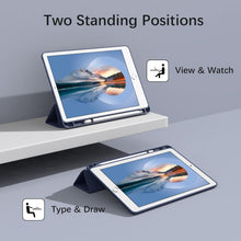 Load image into Gallery viewer, ProElite Cover for Apple iPad Air 3 10.5 inch Case Cover, Smart Flip Case Cover for Apple iPad Air 3/Pro 10.5" with Pencil Holder and Flexible Back, Dark Blue