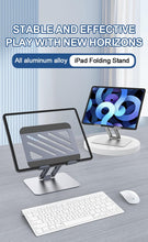 Load image into Gallery viewer, ProElite Tablet Stand, Adjustable Tablet Holder for Desk,Foldable Aluminium for iPad Stand Dock Holder iPad Air 5/4/Mini/10.2/Pro 12.9/Pro 11, Galaxy Tab Ultra, Lenovo Tab,Surface (4-13 inch)-Silver