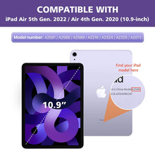 Load image into Gallery viewer, ProElite Smart Flip Case Cover for Apple iPad Air 5th/4th 10.9 inch , Translucent Back, Purple