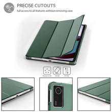 Load image into Gallery viewer, ProElite Case Cover for Redmi Pad SE 11 inch Cover, Smart Flip Case Cover for Redmi Pad SE 11 inch Translucent Back with Stylus Pen, Dark Green