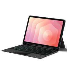 Load image into Gallery viewer, ProElite Wireless Bluetooth TouchPad Keyboard Case for Galaxy Tab S11 11 inch, Magnetic Detachable Bluetooth TouchPad Keyboard Galaxy Tab S11 11 inch with Built-in 7-Colors Backlit, Black