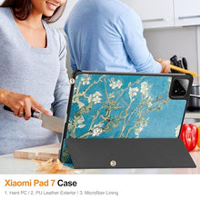 Load image into Gallery viewer, ProElite Cover for Xiaomi Mi Pad 8/8 Pro/Mi Pad 7/7 Pro 11.2 inch Cover Case, Trifold Flip Case Cover, Support Auto Sleep Wake, Flowers