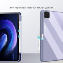 Load image into Gallery viewer, ProElite Smart Flip Case Cover for Xiaomi Mi Pad 6 11 inch Tablet, Transparent Back with Pen Holder, Lavender