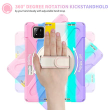 Load image into Gallery viewer, ProElite Cover for Xiaomi Mi Pad 7/7 Pro 11.2 inch Case, Rugged 3 Layer Armor case for Xiaomi Mi Pad 7/7 Pro with Hand Grip and Rotating Kickstand with Shoulder Strap & Pen Holder, Rainbow Pink