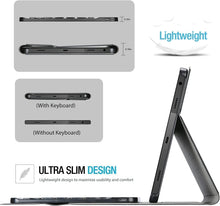 Load image into Gallery viewer, ProElite Keyboard Case for iPad (A16) 11th/10th Gen 2025/2022, Magnetic Detachable Wireless Bluetooth Keyboard for iPad (A16) 11th/10th Gen 2025/2022 with Pen Holder, Carbon Black