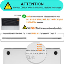 Load image into Gallery viewer, ProElite Case for MacBook Pro 14 inch Case 2025 2024 2023 2022 2021 M5/M4/M3 A2918 A2992 M2 A2779 M1 A2442 Pro Max,Heavy Duty Honeycomb Hard Shell with Slim TPU Bumper and Fold Kickstand, Grey