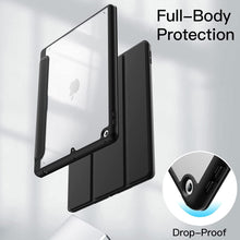 Load image into Gallery viewer, ProElite Case Cover for Apple iPad 10.2 inch Case, Smart Flip Case Cover for Apple iPad 10.2 inch 2021 9th/8th/7th Gen, Clear Soft Back with Pencil Holder, Marble Purple