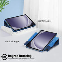 Load image into Gallery viewer, ProElite Cover for Samsung Galaxy Tab A9 Plus 11 inch case Cover, Smart Rotatable Flip Case for Samsung Galaxy Tab A9 Plus 11 inch with Pen Holder, Dark Blue