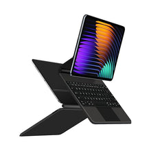 Load image into Gallery viewer, ProElite Magnetic Bluetooth TouchPad Keyboard case for Xiaomi Mi Pad 8/8 Pro/Mi Pad 7/7 Pro 11.2 inch Tablet, Floating Cantilever Design with Built-in Colourful Backlit TouchPad Keyboard, Black
