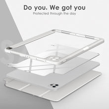 Load image into Gallery viewer, ProElite case Cover for Apple iPad Air 11 M4/M3/M2 2026/2025/2024/ Air 10.9 inch 5th/4th Gen, Transparent Smart Flip Cover for iPad Air 11 M4/M3/M2 & Air 10.9 inch with Pencil Holder, Grey