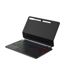 Load image into Gallery viewer, ProElite Magnetic Bluetooth TouchPad Keyboard case for Galaxy Tab S9 FE 10.9/S10 FE 10.9/S9/S8/S7 11 inch Tablet, Floating Cantilever Design with Built-in Colourful backlit TouchPad keyboard, Black