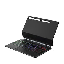 Load image into Gallery viewer, {Refurbished}ProElite Magnetic Bluetooth TouchPad Keyboard case for Samsung Galaxy Tab S9 FE +/S9/S8/S7 Plus/S7 Fe/S10+ 12.4 inch Floating Cantilever Design with Built-in Colourful Backlit Keyboard, Black