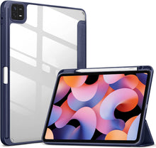 Load image into Gallery viewer, ProElite Smart Flip Case Cover for Xiaomi Mi Pad 6 11 inch Tablet, Transparent Back with Pen Holder, Dark Blue