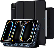 Load image into Gallery viewer, ProElite for iPad Pro 11 Inch 2024 M4 Case, iPad Pro 11 2024 Folio Case, Convenient Magnetic Attachment, 2-Way Stand, Full Pencil 2 Support, Auto Sleep Wake, Black