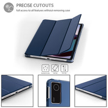 Load image into Gallery viewer, ProElite Smart Flip Case Cover for Redmi Pad 10.6 inch Translucent Back with Stylus Pen, Navy