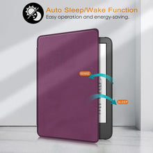 Load image into Gallery viewer, ProElite Cover Case for Kindle Paperwhite 12th Gen 7 inch Case, Slim Smart Flip case Cover for Amazon Kindle Paperwhite 12th Generation 7 inch 2024, Purple