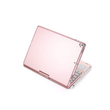 Load image into Gallery viewer, ProElite Rotatable Wireless Bluetooth TouchPad Keyboard flip case Cover for Apple iPad 10.2 inch 9th/8th/7th Generation, Built-in 7-Colors Backlit, Rose Gold
