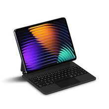 Load image into Gallery viewer, ProElite Magnetic Bluetooth TouchPad Keyboard case for Xiaomi Mi Pad 8/8 Pro/Mi Pad 7/7 Pro 11.2 inch Tablet, Floating Cantilever Design with Built-in Colourful Backlit TouchPad Keyboard, Black