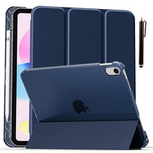 Load image into Gallery viewer, ProElite Case Cover for Apple iPad (A16) 11th/10th Generation (2025/2022) Case, Smart Flip Case Cover for Apple iPad 11th/10th Gen with Translucent Back & Pencil Holder, (with Stylus), Dark Blue