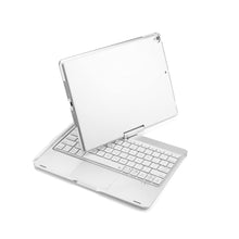 Load image into Gallery viewer, ProElite Rotatable Wireless Bluetooth TouchPad Keyboard flip case Cover for Apple iPad 10.2 inch 9th/8th/7th Generation, Built-in 7-Colors Backlit, Silver