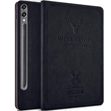 Load image into Gallery viewer, ProElite Cover for Samsung Galaxy Tab S9 Plus Cover Case, Deer Flip case Cover for Samsung Galaxy Tab S9 Plus 12.4 inch Supports S Pen Magnetic Attachment, Black