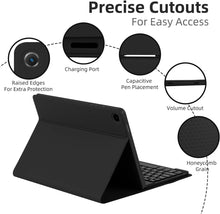 Load image into Gallery viewer, ProElite Keyboard case Cover for Samsung Galaxy Tab A11 8.7 inch/A9 8.7 inch, Magnetic Detachable Wireless Bluetooth Keyboard Case with S Pen Holder Built-in 7-Colors Backlit, Black