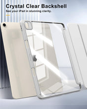 Load image into Gallery viewer, ProElite Case Cover for Apple iPad Air 13 inch M3/M2 2025/2024 Cover, Transparent Smart Flip Cover for iPad Air 13 inch M3/M2 2025/2024 with Pencil Holder, Grey