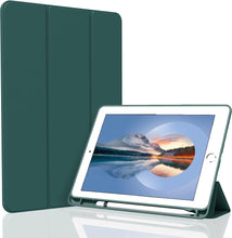 Load image into Gallery viewer, ProElite Cover for Apple iPad Air 3 10.5 inch Case Cover, Smart Flip Case Cover for Apple iPad Air 3/Pro 10.5" with Pencil Holder and Flexible Back, Dark Green