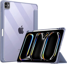 Load image into Gallery viewer, ProElite Case Cover for Apple iPad Pro 13 M4/M5 2024/2025 Cover, Transparent Smart Flip Cover for iPad Pro 13 inch M4/M5 2024/2025 with Pencil Holder, Lavender